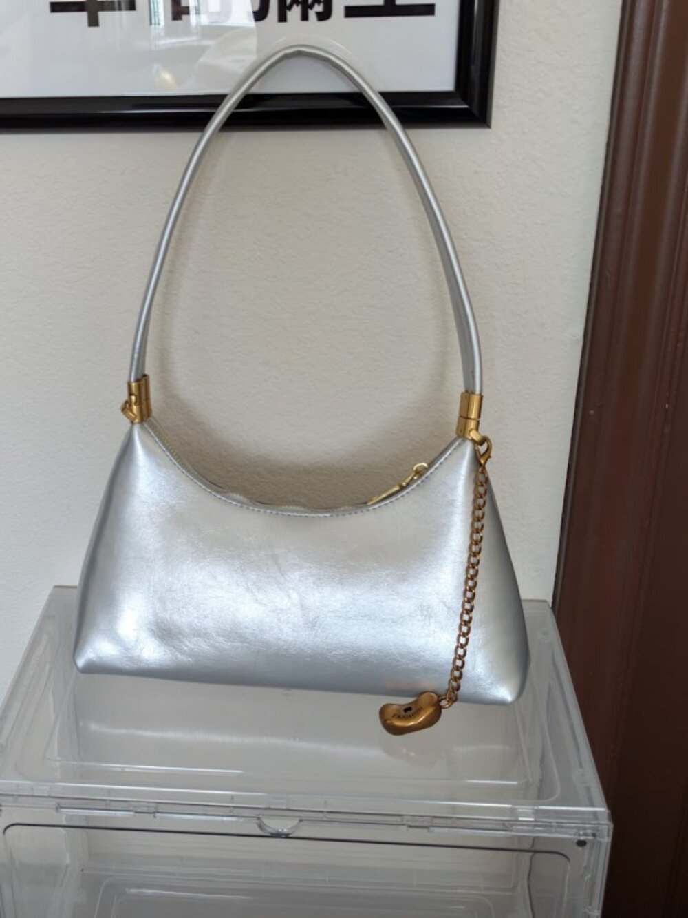 NEW! Silver small shoulder bag